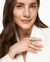 DY Mercer® Color Stone Ring in 18K Yellow Gold with Citrine, 10mm